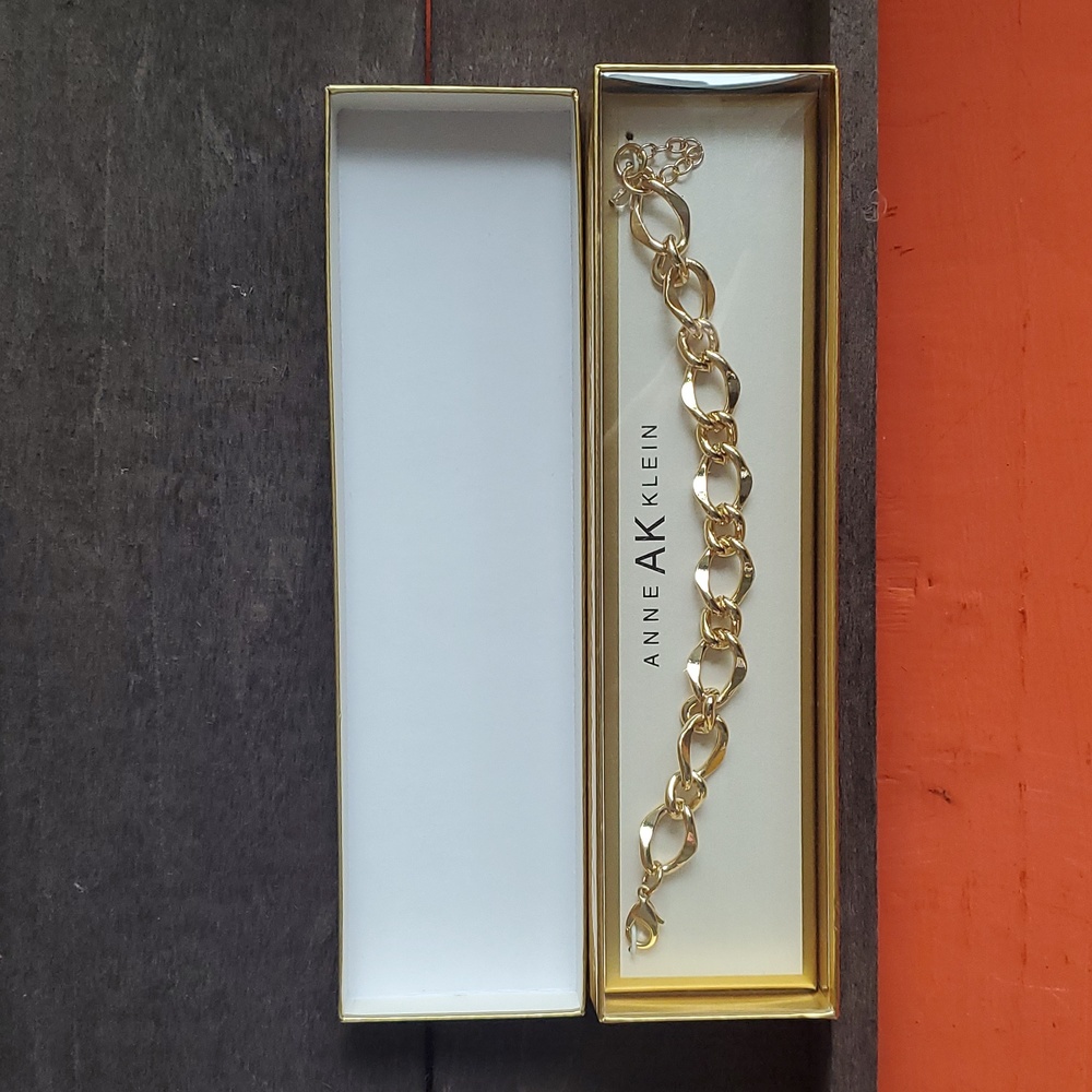 Anne Klein gold color bracelet in gift box